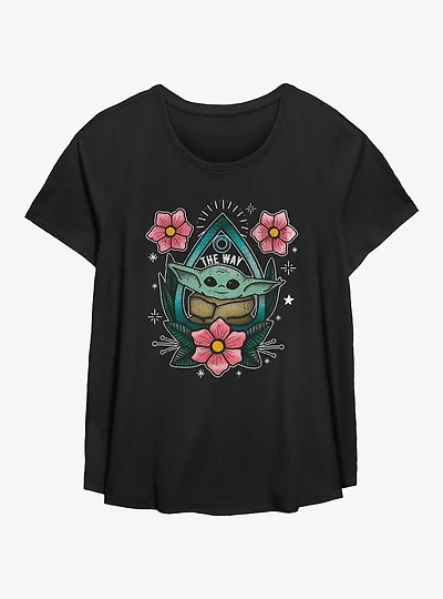 Star Wars The Mandalorian Planchette Grogu Girls T-Shirt Plus Size