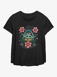Star Wars The Mandalorian Planchette Grogu Girls T-Shirt Plus Size