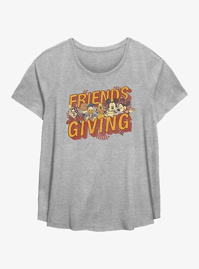 Disney Mickey Mouse Friendsgiving Girls T-Shirt Plus Size