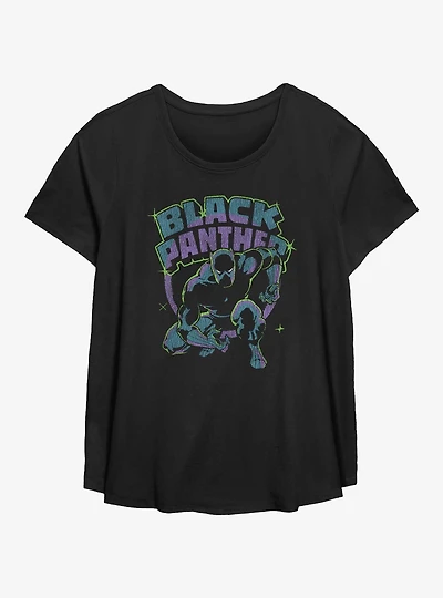 Marvel Black Panther Retro Panther Girls T-Shirt Plus Size