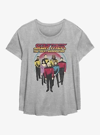 Star Trek: The Next Generation Vintage Group Girls T-Shirt Plus