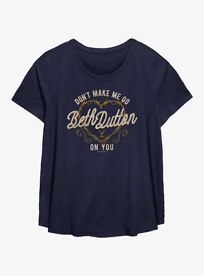 Yellowstone Go Beth Dutton Girls T-Shirt Plus Size