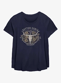 Yellowstone Dutton Ranch Protect The Family Floral Girls T-Shirt Plus Size