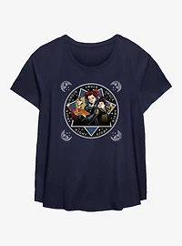 Disney Hocus Pocus Sanderson Sisters Cartoon Style Girls T-Shirt Plus Size