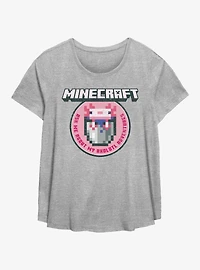 Minecraft Axolotl Adventures Girls T-Shirt Plus Size
