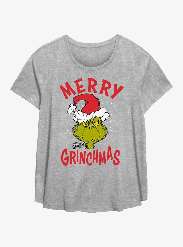 Dr. Seuss How The Grinch Stole Christmas Grinchmas Hat Girls T-Shirt Plus