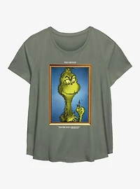 Dr. Seuss How The Grinch Stole Christmas Painted Grinch Girls T-Shirt Plus Size