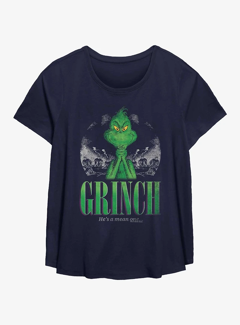 Dr. Seuss How The Grinch Stole Christmas He's A Mean One Girls T-Shirt Plus Size