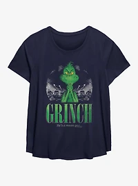 Dr. Seuss How The Grinch Stole Christmas He's A Mean One Girls T-Shirt Plus Size