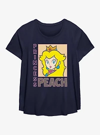 Nintendo Framed Princess Peach Girls T-Shirt Plus Size
