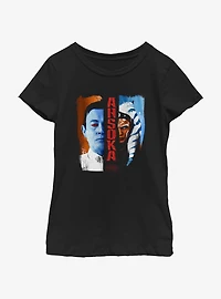 Star Wars Complimentary Conflict Thrawn and Ahsoka Youth Girls T-Shirt