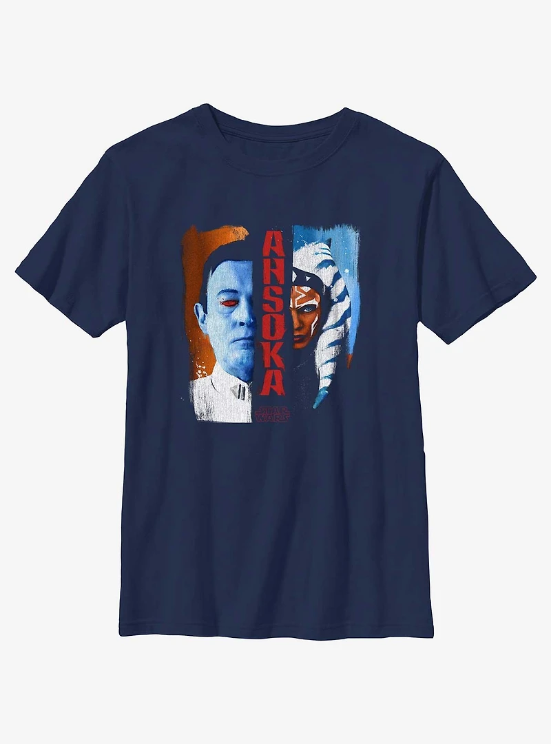Star Wars Complimentary Conflict Thrawn and Ahsoka Youth T-Shirt