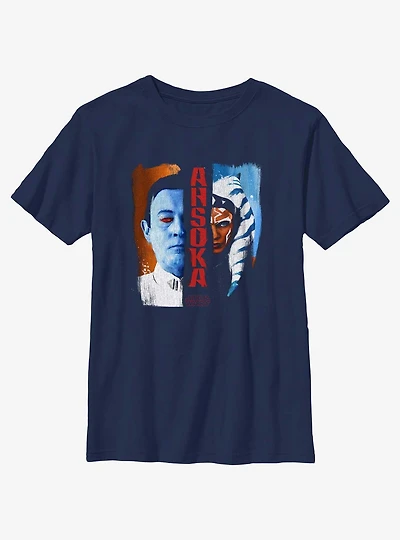 Star Wars Complimentary Conflict Thrawn and Ahsoka Youth T-Shirt