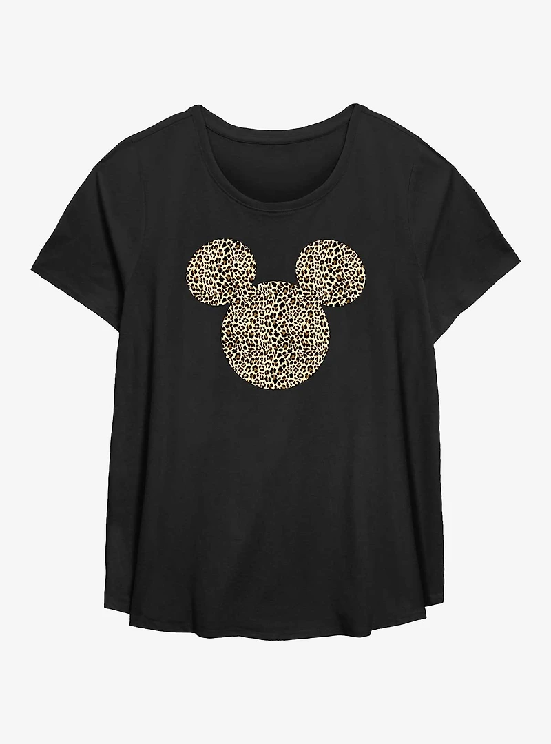 Disney Mickey Mouse Animal Ears Womens T-Shirt Plus