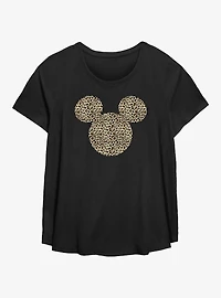 Disney Mickey Mouse Animal Ears Womens T-Shirt Plus