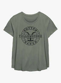 Yellowstone Logo Dutton Ranch Womens T-Shirt Plus