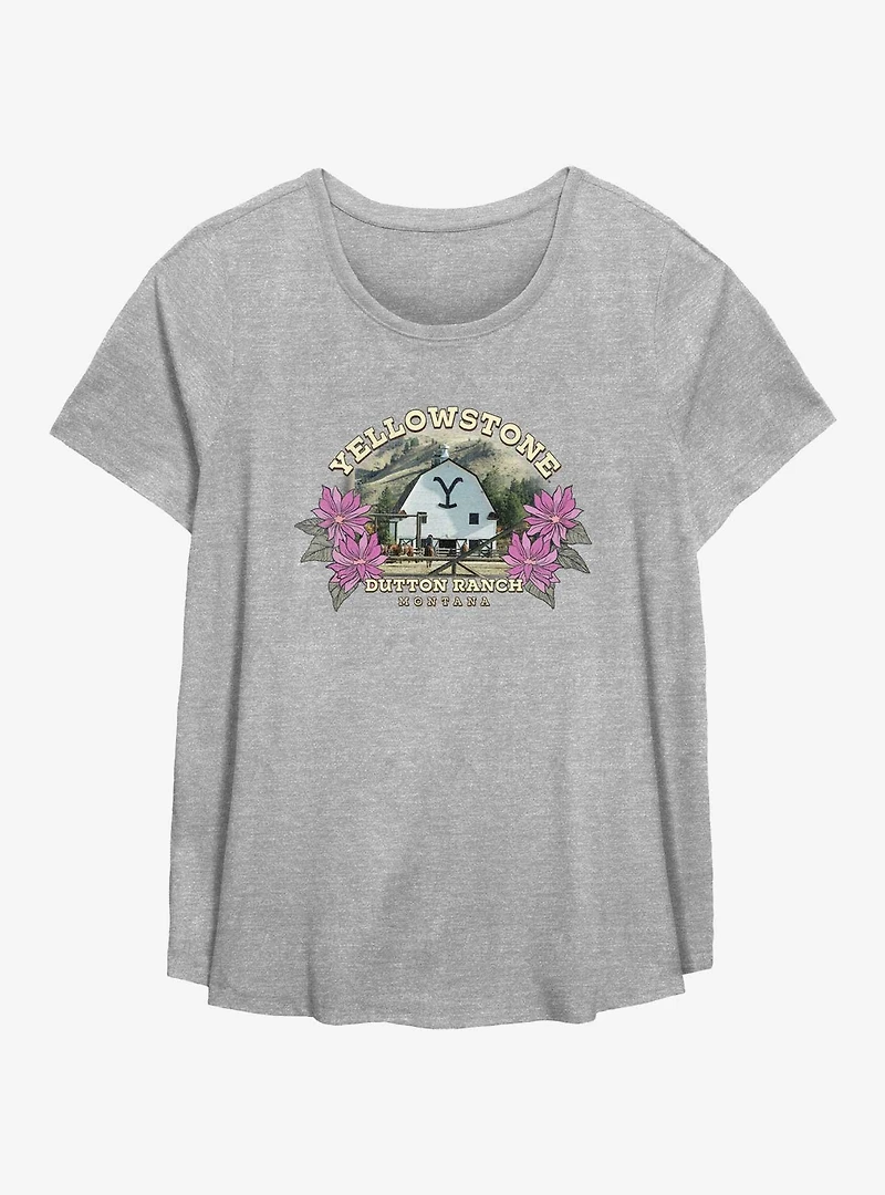 Yellowstone Ranch Photo Womens T-Shirt Plus