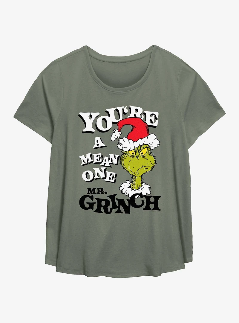 Dr. Seuss How The Grinch Stole Christmas Mean One Womens T-Shirt Plus