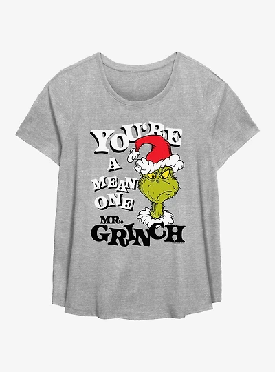 Dr. Seuss How The Grinch Stole Christmas Mean One Womens T-Shirt Plus