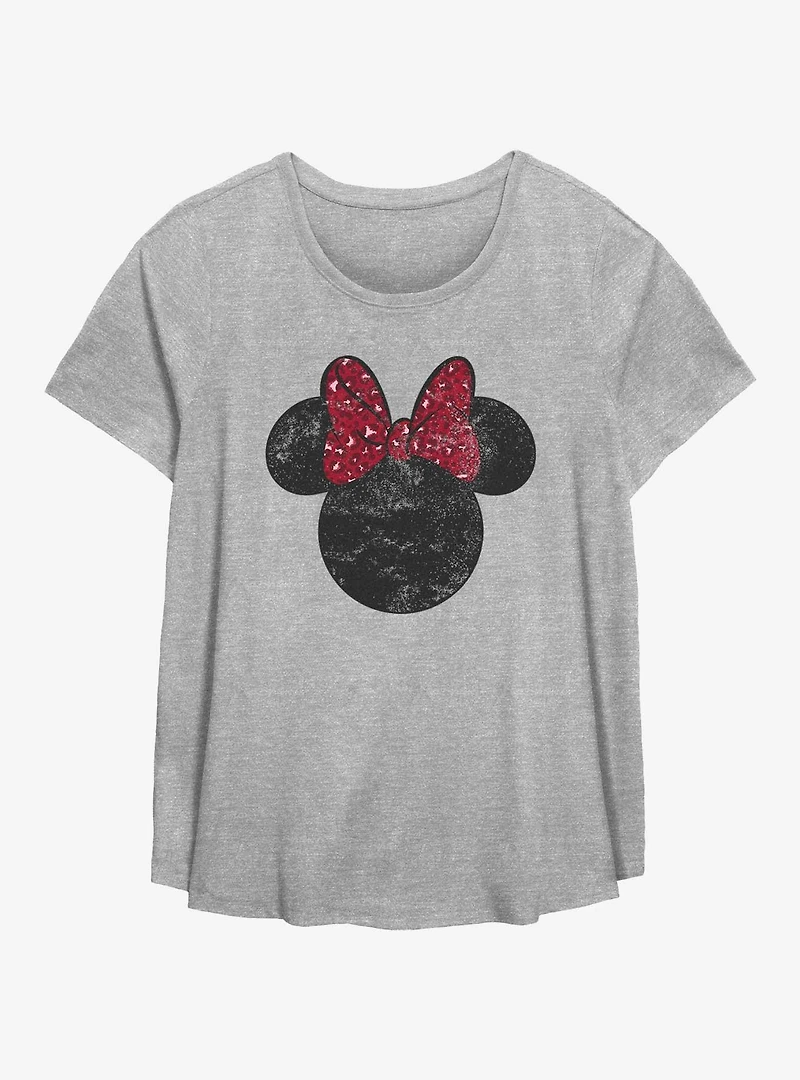 Disney Minnie Mouse Bow Womens T-Shirt Plus