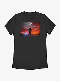Star Wars Jedi: Survivor Cal Kestis Poster Womens T-Shirt