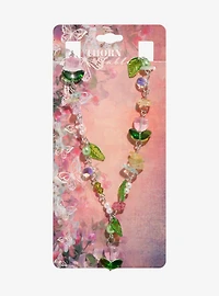 Thorn & Fable Pink Tulip Pearlescent Beaded Necklace