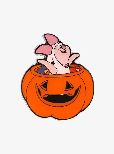 Loungefly Disney Winnie the Pooh Piglet Jack-o-Lantern Enamel Pin - BoxLunch Exclusive