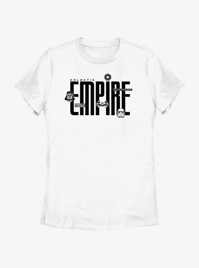 Star Wars Galactic Empire Logo Icons Womens T-Shirt