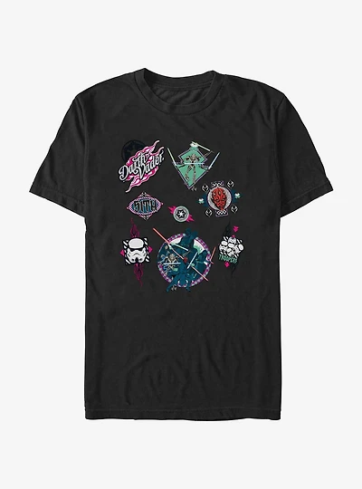 Star Wars The Dark Side Patches Style  T-Shirt
