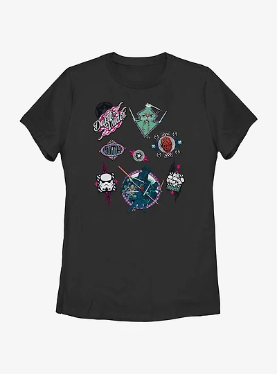 Star Wars The Dark Side Patches Style  Womens T-Shirt