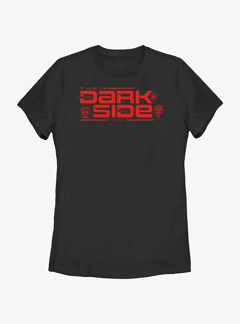 Star Wars The Dark Side Logo Womens T-Shirt