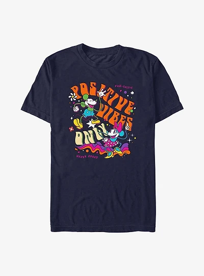 Disney Mickey Mouse & Minnie Mouse Positive Vibes T-Shirt