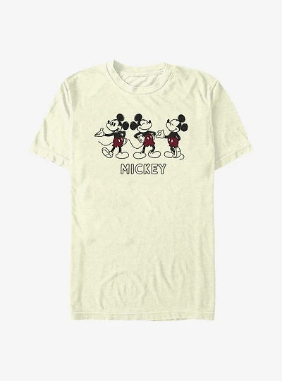 Disney Mickey Mouse Triple Mickey Poses T-Shirt