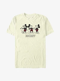 Disney Mickey Mouse Triple Mickey Poses T-Shirt