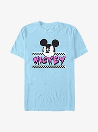 Disney Mickey Mouse Mickey Checkered Neon T-Shirt