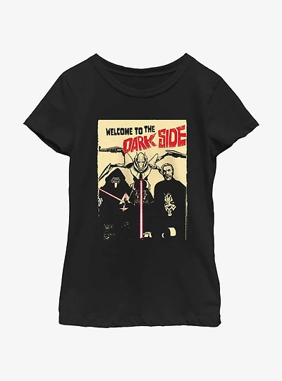 Star Wars Welcome To The Dark Side Retro Poster Youth Girls T-Shirt