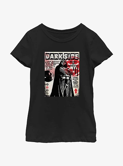 Star Wars Dark Side Zine Cover Youth Girls T-Shirt