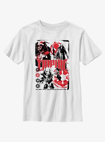 Star Wars The Dark Side Empire Collage Poster Youth T-Shirt