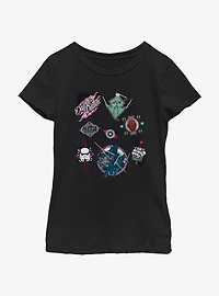 Star Wars The Dark Side Patches Style  Youth Girls T-Shirt