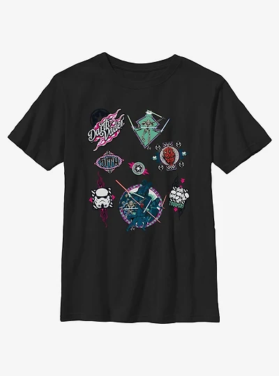 Star Wars The Dark Side Patches Style  Youth T-Shirt