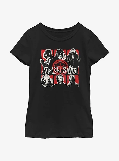 Star Wars Dark Side Grid Youth Girls T-Shirt