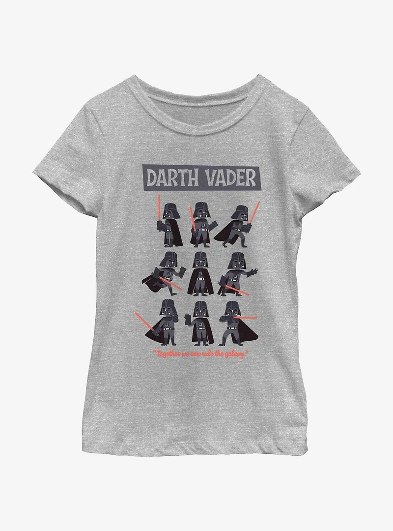 Star Wars Darth Vader Pose Collage Youth Girls T-Shirt