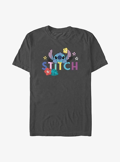 Disney Lilo & Stitch Flowers Stitch Aloha T-Shirt
