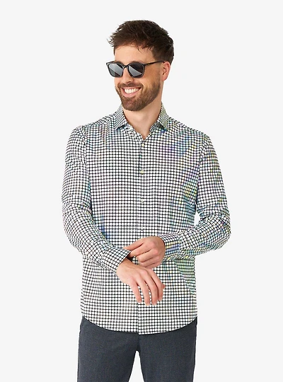 Discoballer Long Sleeve Button-Up Shirt