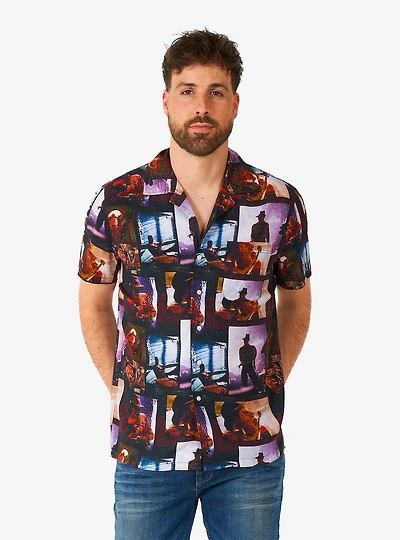 A Nightmare On Elm street Short Sleeve Button-Up Shirt