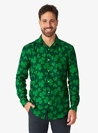 St. Pats Green Long Sleeve Button-Up Shirt