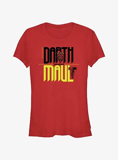 Star Wars Year of the Dark Side Twice The Maul Girls T-Shirt