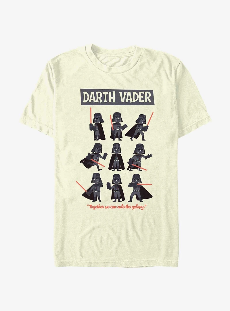 Star Wars Year of the Dark Side Darth Vader Pose Collage T-Shirt
