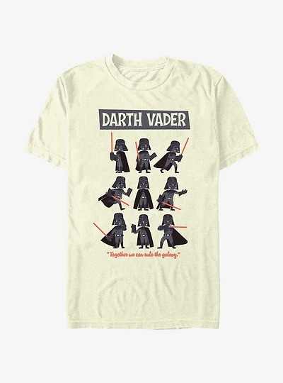 Star Wars Year of the Dark Side Darth Vader Pose Collage T-Shirt