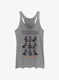 Star Wars Year of the Dark Side Darth Vader Pose Collage Girls Tank